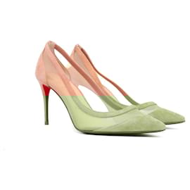 Christian Louboutin-CHRISTIAN LOUBOUTIN Talons T.EU 37 Cuir-Rose