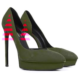 Saint Laurent-SAINT LAURENT Heels T.EU 39 Suede-Red
