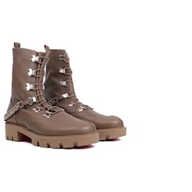 Christian Louboutin-CHRISTIAN LOUBOUTIN Bottines T.EU 37 Cuir-Vert