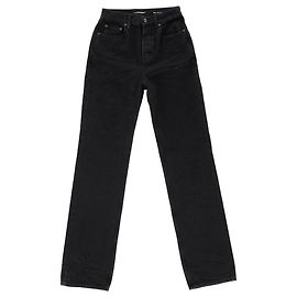 Jeans de cintura alta Saint Laurent en algodón negro Negro