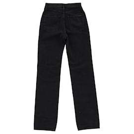 Saint Laurent-Saint Laurent High Waist Jeans in Black Cotton-Black