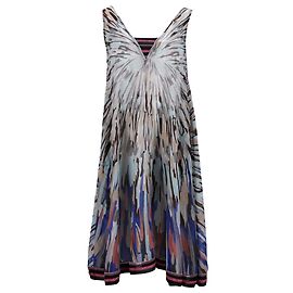 Vestido mini sem mangas impresso Missoni Mare em algodão multicolorido Multicor