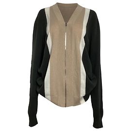 Hermès Zipped Cardigan in Multicolor Cashmere Brown Red