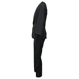 Saint Laurent-Yves Saint Laurent Shawl Blazer and Trousers Set in Black Wool-Black