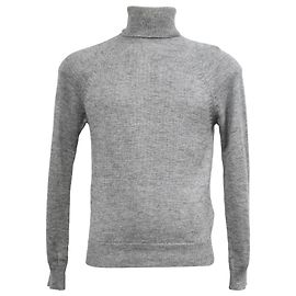 Grau Woll Rollkragenpullover von Saint Laurent Grau