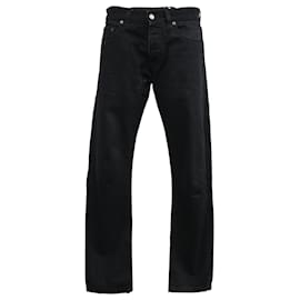 Saint Laurent- Saint Laurent Straight-Leg Jeans in Black Cotton Denim-Black