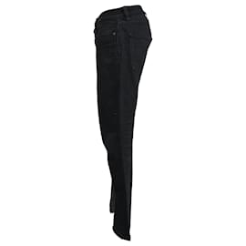 Saint Laurent- Saint Laurent Straight-Leg Jeans in Black Cotton Denim-Black