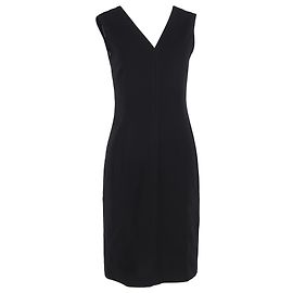 Joseph ärmelloses V-Ausschnitt-Kleid aus schwarzer Wolle Schwarz
