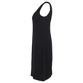 Joseph-Joseph Sleeveless V-Neck Dress in Black Wool-Black