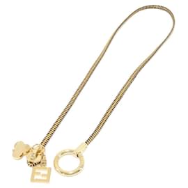 Fendi-Fendi Gold Neck Strap-Golden