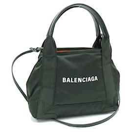 Balenciaga-Balenciaga Handbag Navy Cabas XS-Green,Khaki