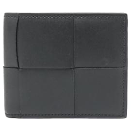 Bottega Veneta-Bottega Veneta Dark Green Calfskin Bi-Fold Wallet-Dark green