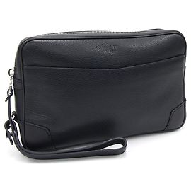 Alfred Dunhill Dunhill Boston Series Black Leather Clutch Bag Black