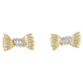 Autre Marque-Ponte Vecchio Ribbon 750YG 750WG Earrings-Other
