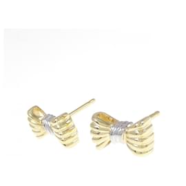 Autre Marque-Ponte Vecchio Ribbon 750YG 750WG Earrings-Other