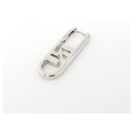 Fendi-Fendi 7AJ549 B08 Silver Stud Earrings-Other