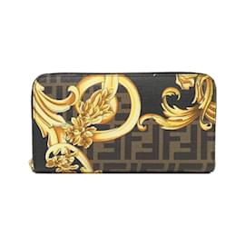 Fendi-Fendi 7M0210 AJJ3 Bi-Fold Wallet-Brown,Black