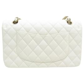 Chanel-NEW CHANEL TIMELESS CLASSIC MEDIUM 11.12 CAVIAR HANDBAG-White