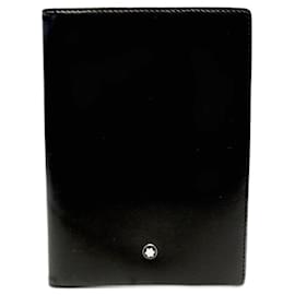 Montblanc-NINE PASSPORT HOLDER MONTBLANC MEISTERSTUCK 38434 IN BLACK LEATHER BLACK HOLDER-Black