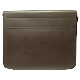 Louis Vuitton-POCHETTE PORTE DOCUMENTS LOUIS VUITTON MINUTO EN CUIR MARRON SAC BAG CASE-Marron