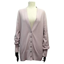 Chanel-CHANEL CARDIGAN VEST WITH CAMELIA BUTTONS P24301 38 M IN PINK CASHMERE-Pink