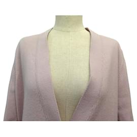 Chanel-CHANEL CARDIGAN VEST WITH CAMELIA BUTTONS P24301 38 M IN PINK CASHMERE-Pink