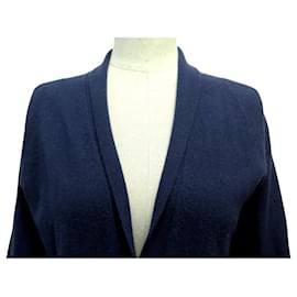Chanel-CHANEL CARDIGAN VEST WITH LION HEAD BUTTONS P35153 SIZE 34 S IN CASHMERE-Navy blue
