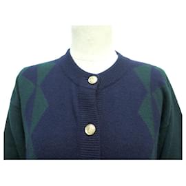 Chanel-VINTAGE GILET CARDIGAN CHANEL CASHMERE DIAMONDS 40 M BUTTONS TIMELESS BAG-Other