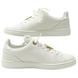 Louis Vuitton-NINE LOUIS VUITTON FRONTROW LV GOLD CIRCLE SNEAKERS 1A2XOM 36-White