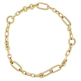 Dodo Pomellato-COLLIER POMELLATO CHAINE GROS MAILLONS ET MAILLE OR JAUNE 18K 106G GOLD NECKLACE-Doré