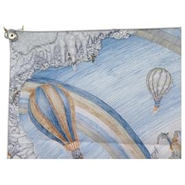 Hermès-NINE HERMES SCARF THE FOLIES DU FAUBOURG H004147SV04 SQUARE 90 SILK SCARF-Multiple colors