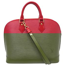 Louis Vuitton-NEW LOUIS VUITTON ALMA PM M5214E EPI LEATHER SHOULDER BAG-Red