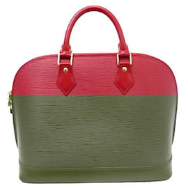Louis Vuitton-NEW LOUIS VUITTON ALMA PM M5214E EPI LEATHER SHOULDER BAG-Red