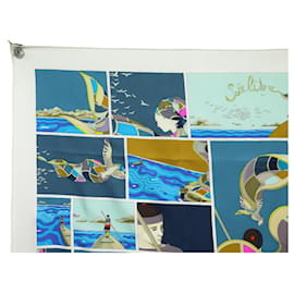 Hermès-HERMES SILK SCARF LIBRE VIRGINIE JAMIN 90 CM MULTICOLORED SCARF-Multiple colors