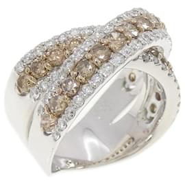 Autre Marque-Ponte Vecchio Diamond Band Ring-White,Yellow