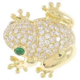 Autre Marque-Ponte Vecchio Frog Emerald Brooch-Yellow