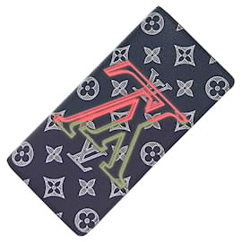 Louis Vuitton-Louis Vuitton Bi-fold Long Wallet in Navy-Navy blue