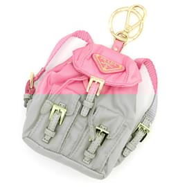 Prada-Prada Keychain Backpack Motif-Pink