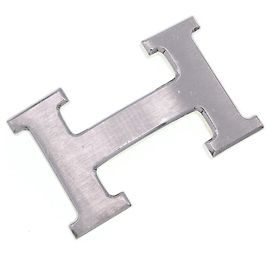 Hebilla de cinturón Hermès Constance H en plata mate Plata