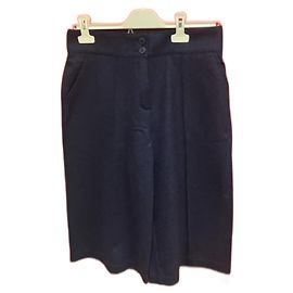 Agnès b. Culotte Skirt Navy Blue Wool Navy blue