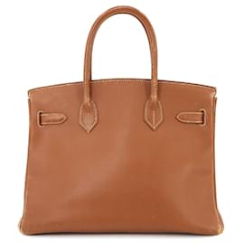 Hermès-Hermes Birkin 30 Handbag in Brown Courchevel Leather-Brown