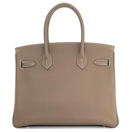 Hermès-Hermes Birkin 30 Handbag in Etoupe Gray-Taupe
