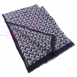 Louis Vuitton-Louis Vuitton Navy and Red Stole-Red,Navy blue