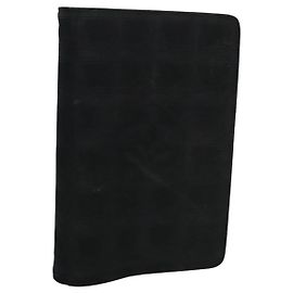 CHANEL New Travel line Day Planner Cover Nylon Black CC Auth am7648 Black