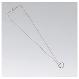 Autre Marque-TIFFANY&Co. Open Heart Necklace metal Silver Auth am7655-Silvery