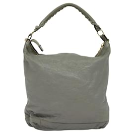Balenciaga-BALENCIAGA Giant Day Shoulder Bag Leather Gray 285437 Auth yk17348-Brown