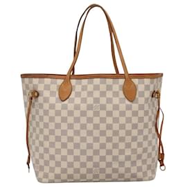 Louis Vuitton-LOUIS VUITTON Damier Azur Neverfull MM Tote Bag N51107 LV Auth 114353-Other