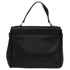 Autre Marque-Burberrys Hand Bag Leather 2way Black Auth 115392-Black