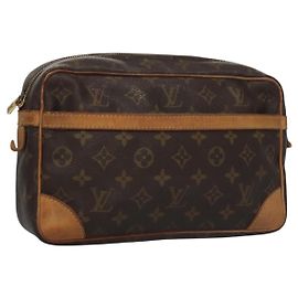 LOUIS VUITTON Monogram Compiegne 28 Clutch Bag M51845 LV Auth th5613 Monogram