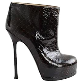 Saint Laurent-Patented leather heels-Black